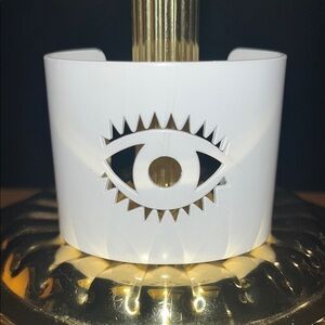 Festival Boho Evil Eye Cutout Cuff Bangle Bracelet